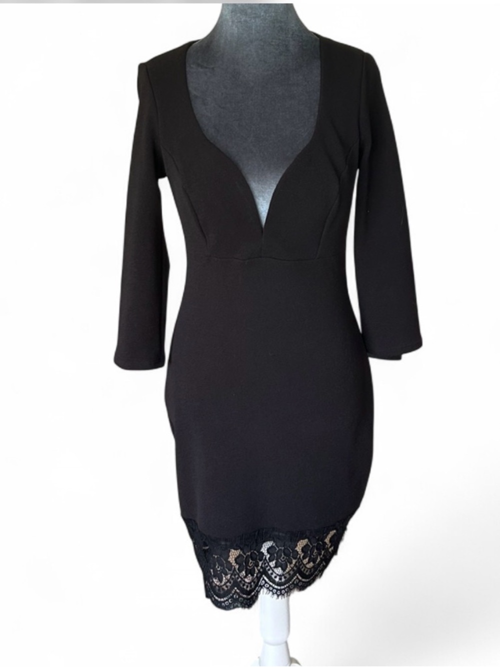 Lulu's Black Textured Fabric Top